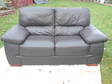 Brown leather sofa's. 3/2 seater, 
